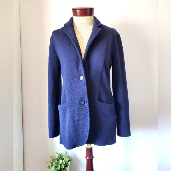 J.  crew 100% merino wool navy cardigan sweater. Size xs - Picture 1 of 6